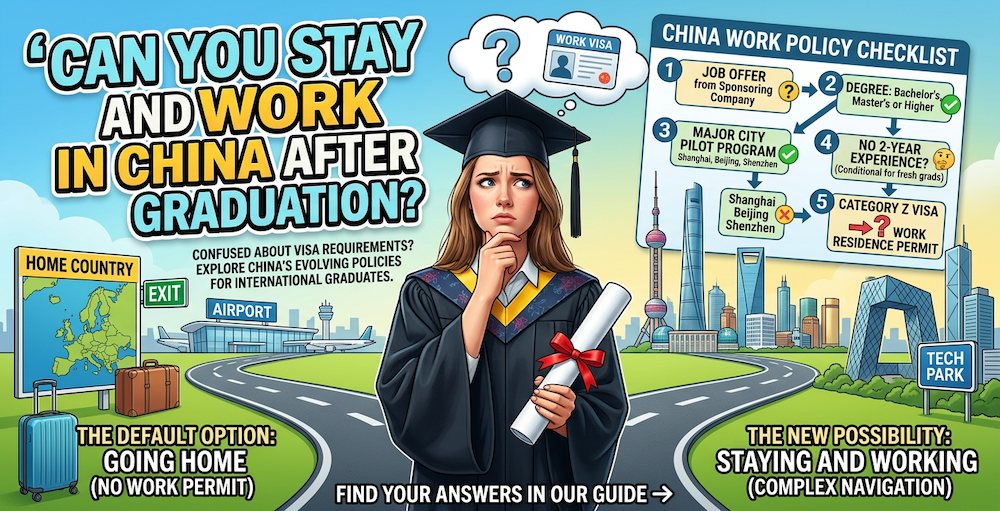 can you stay in china after graduation