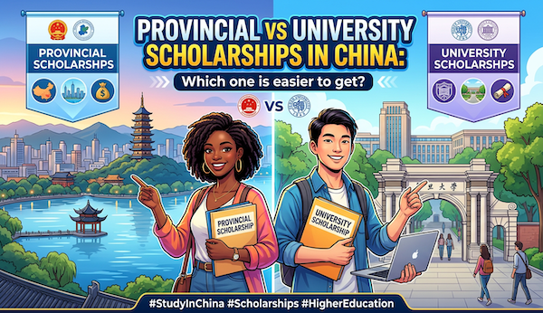 Provincial vs university scholarships in China