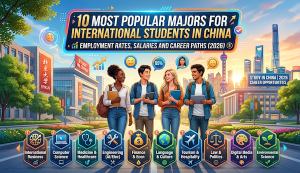 10 most popular majors for international students in China