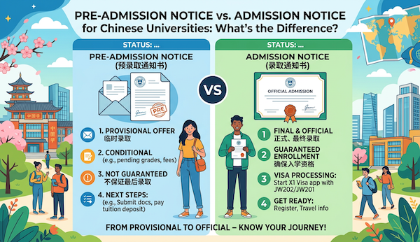 Chinese University Pre-Admission vs. Final Admission