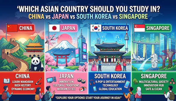 China vs Japan vs South Korea vs Singapore: Which Asian Country Should You Study In?